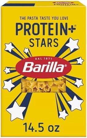 Barilla Protein+ (Plus) Stars Pasta, 14.5 Ounce - plant based - Made from Lentils, Chickpeas & Peas - Non-GMO