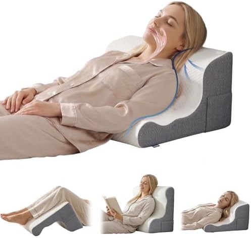 COMFYPIL Wedge Pillow Headboard, Memory Foam Bed Wedge Pillow for Sleeping