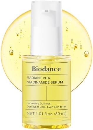BIODANCE Radiant Vita Niacinamide Serum, for Even Tone Dark Spot Care with Vitamin C, Hydrating for Sensitive Skin, Filter Glow Serum, Korean Skin Care, Self Care Gifts for Women | 1.01 floz