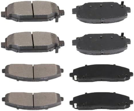 ECCPP 8pcs Front Rear Semi-Metal Brake Pads Disc Brake Pads D1589,D1596