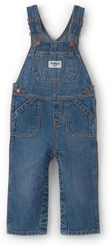 OSHKOSH B'GOSH Girl World's Best Overalls, Blue Denim, 12M