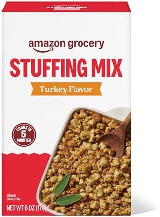 Amazon Grocery, Turkey Flavor Stuffing Mix, 6 Oz (Previously Amazon Fresh, Packaging May Vary)