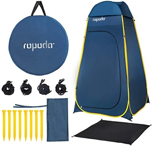 ropoda Pop Up Changing Tent 83" x 48" x 48", 6.9FT Upgrade Shower Tent, Portable Changing Room, Shower Tents for Camping, Privacy Tents,Includes 1 Removable Bottom,8 Stakes,1 Rain Cover(Gray)