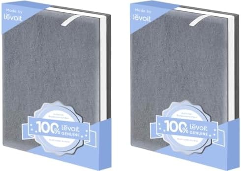 Levoit Vital 100 Air Purifier Replacement Filter, Genuine Air Filters AHAM VERIFIDE, High-Efficiency Activated Carbon for Removal of Smoke, Odors, Allergens, Pollen, Vital 100-RF, White, 2 Pack