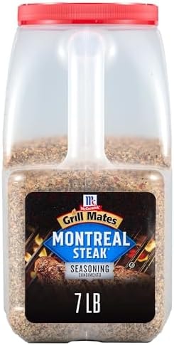 McCormick Grill Mates Montreal Steak Seasoning, 7 lb - One 7 Pound Container Montreal Steak Rub Seasoning, Ideal for Steaks, Ribs, Burgers and Vegetables for a Zesty Flavor