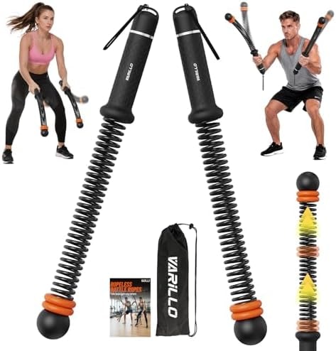 Ropeless Battle Ropes for Home Gym, Portable Cordless Weighted Battle Rope