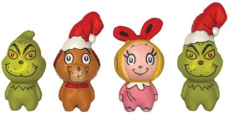 Raymond Geddes Dr. Seuss Grinch Slow Rise Squishy Toys for Kids - Set of 12, Perfect Party Favors and Goodie Bag Fillers