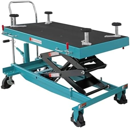 Big RED ATDP10001R Torin 1-Ton Battery Lift Table: Hydraulic Platform for Safe EV/Hybrid Battery Removal & Repair, Insulated Adjustable Tray, Dual Cylinder