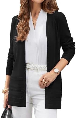 GRACE KARIN Lightweight Cardigans for Women, 2026 Fall Fashion Black M
