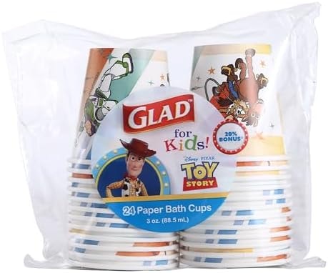 Glad for Kids Disney Pixar Toy Story Mini Paper Cups, 3 Oz, 24 Count