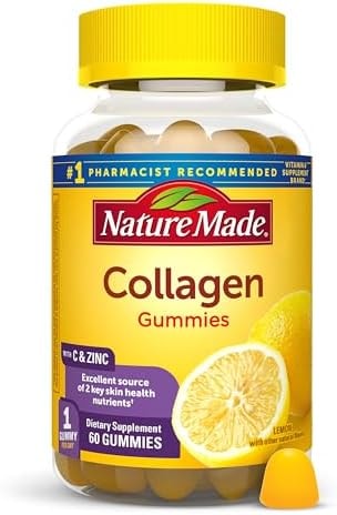 Nature Made Collagen Gummies with Vitamin C and Zinc, 60 Gummies