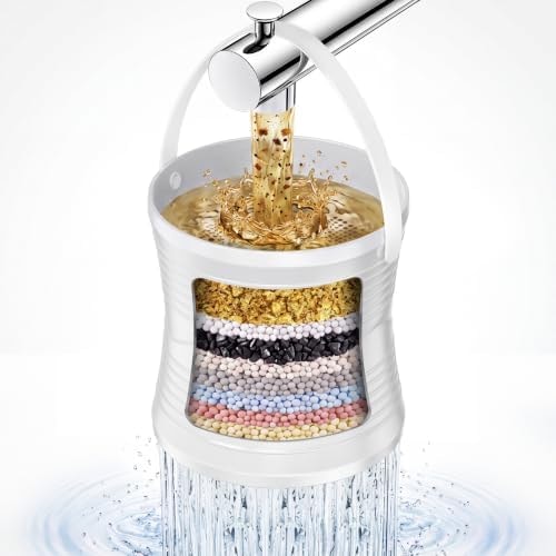 HOPOPRO Bath Filter for Tub Faucet, No-Spill 8-Stage Shower Water Filter