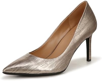 Naturalizer Womens Anna Pointed Toe Pump Pewter Metallic 9 W