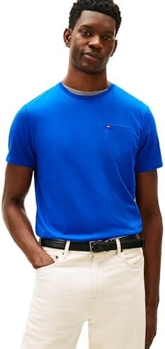 Tommy Hilfiger Men's Short Sleeve Crewneck Graphic T Shirt Cobalt