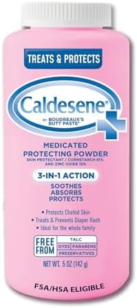 Caldesene Medicated Protecting Body Powder with Zinc & Cornstarch, 5 Oz