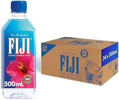 FIJI Artesian Bottled Water, 500 mL (16.9 fl oz), Pack of 24