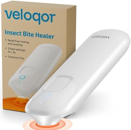 Veloqor Bug & Mosquito Bite Relief Device, Dual-Mode Heat & Night Light