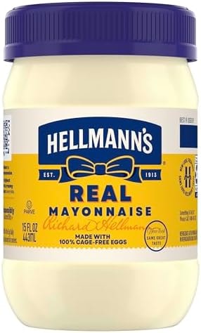 Hellmann's Real Mayonnaise Real Mayo For a Creamy Sandwich Spread or Condiment Gluten Free, Made With Cage-Free Eggs 15 oz