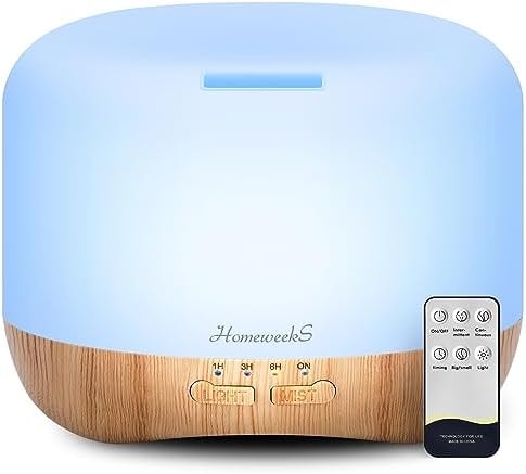 Homeweeks Essential Oil Diffuser for Room Aromatherapy Scent Diffuser