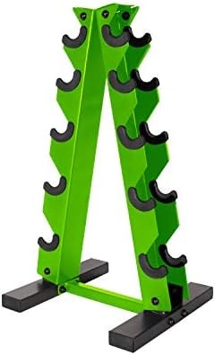 CAP A-Frame Hex Dumbbell Storage Rack, Green, 150lb Capacity