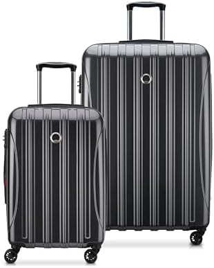 DELSEY PARIS Helium Aero, 2-Piece Set (21/28 Inch) Hardside Luggage, Titanium