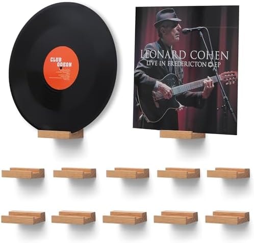 NIUBEST Vinyl Record Shelf Wall Mount,Small Record Holder,Natural Wood