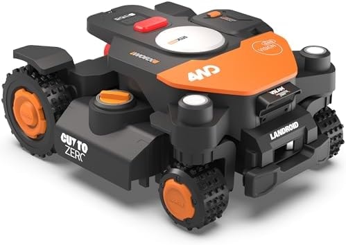 WORX Robot Lawn Mower 4WD for 1/4 Acre, No Perimeter Wire, WR341