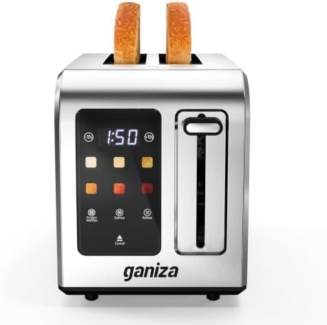 Ganiza Toaster 2 Slice with Touchscreen Smart Toasters Wide Slot, Max 925W