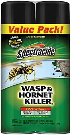 Spectracide Insects, Wasp & Hornet Killer, 18.5 Ounces, Twin Pack