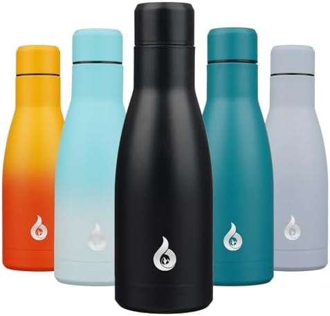 BJPKPK 12 oz Small Water Bottle, Reusable Insulated Stainless Steel Flask