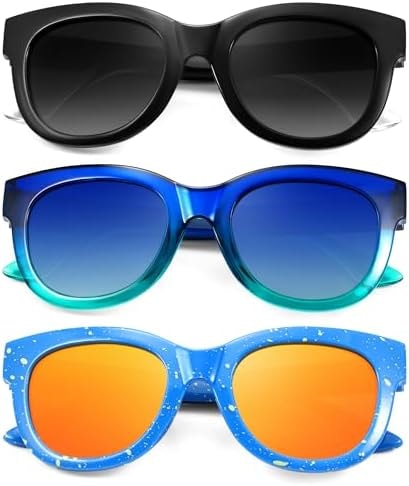 NSSIW Kids Polarized-Sunglasses Boys-Girls Sunglasses: Toddler Sun Glasses with UV Protection for Youth Child 3Pack Age 3-12