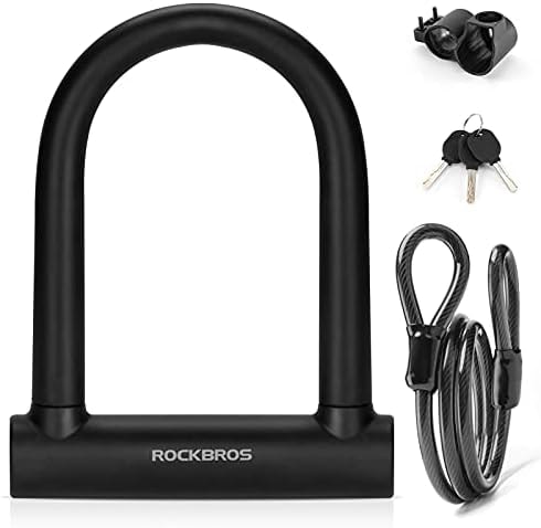 ROCKBROS Bike U Lock Anti Theft Cable Mounting Bracket 4 ft
