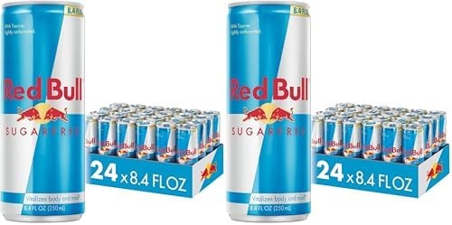 Red Bull Sugar Free Energy Drink, 8.4 Fl Oz, 24 Cans (Pack of 2)