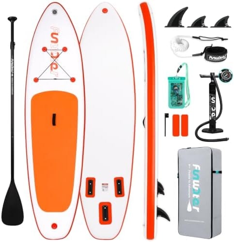 FunWater Inflatable Stand Up Paddle Board with Beginners SUP Accessories