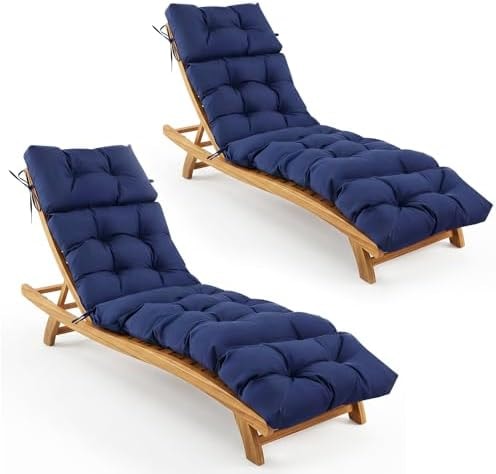 Aegisun Outdoor Chaise Lounge Cushions, Waterproof Lounge Chair Cushions