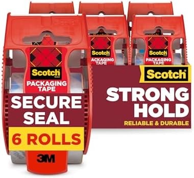 Scotch Secure Seal Packing Tape, Ultra Clear, 1.88 in x 800 in.
