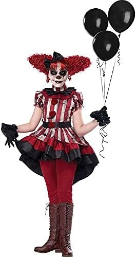 California Costumes, Wicked Clown Costume, Girl's Medium