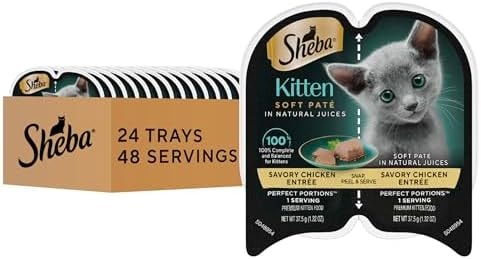 Sheba Perfect Portions Kitten Wet Cat Food, Chicken Pate, 2.6 oz, 24 ct