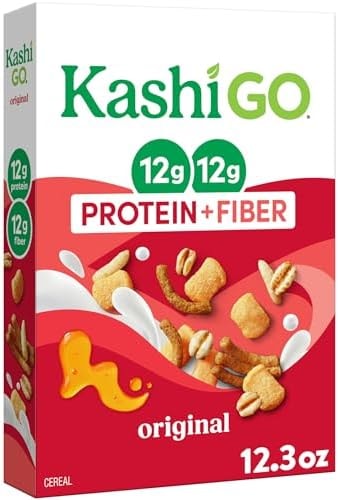 Kashi GO Protein Cereal, 12g Protein, 12g Fiber, Original, 12.3oz Box (1 Box)