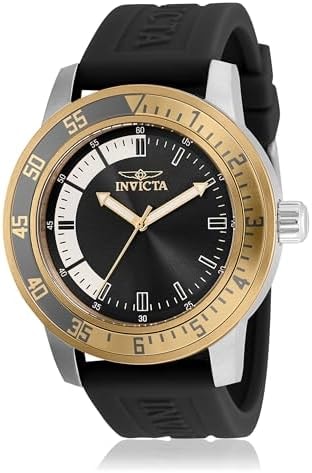 Invicta Men's Specialty 45mm Silicone Quartz Watch, Black (Model: 35681)