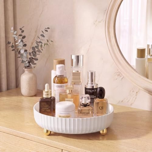 Niunuerga 360 Rotating Makeup Organizer - Perfume Vanity Skincare Tray