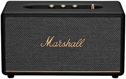 Marshall Stanmore III Bluetooth Home Speaker - Loud Stereo Sound with Bass and Treble Controls | Plug-in Powered | Record Player Compatible | RCA and 3.5mm Aux Inputs - Black