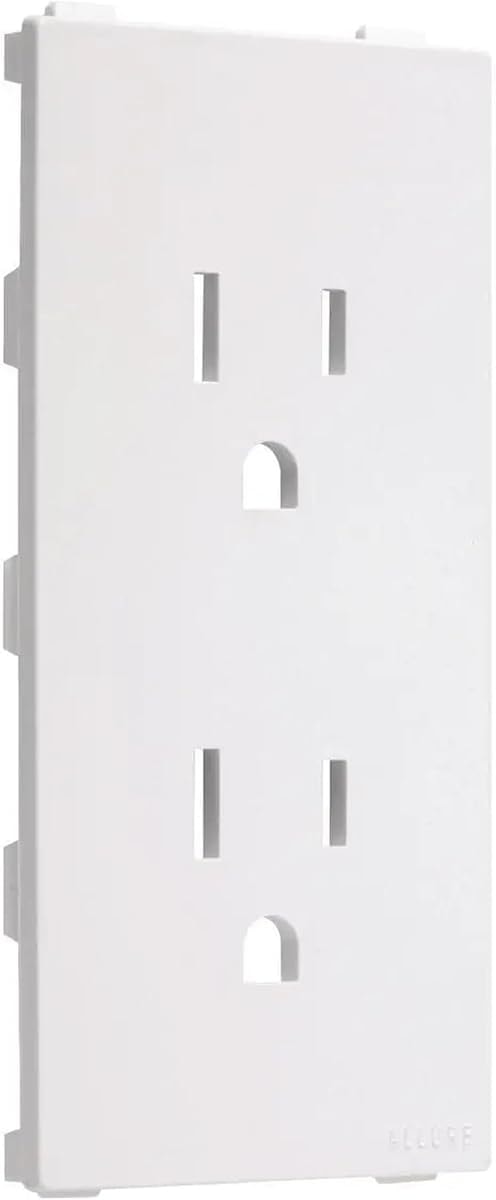 TayMac A12W Allure Nonmetallic Wallplate Insert with Duplex Insert, White