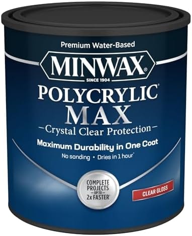 Minwax Polycrylic Max , Gloss, Clear, 1 Quart