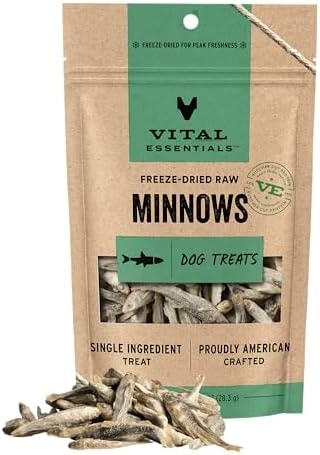 Vital Essentials Freeze Dried Minnows Dog Treats, 1 oz Bag