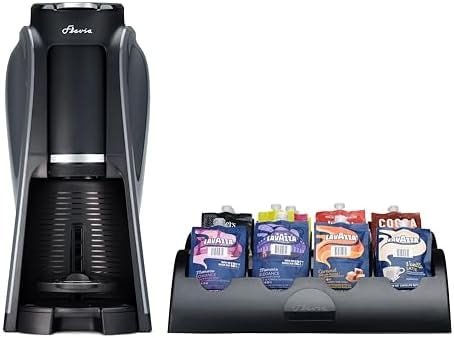 Flavia Aroma Brewer Bundle with 84 Freshpacks and 1 Merchandiser - Coffee Machine, Makes Coffee, Lattes, Tea, and other Hot or Iced Beverages, Multiple Brew Sizes, Black, Works ONLY with Freshpacks