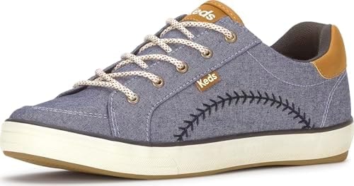 Keds Women's Center Iii Canvas Lace-Up Fashion Sneaker, Pennant Chambray, W 5.5