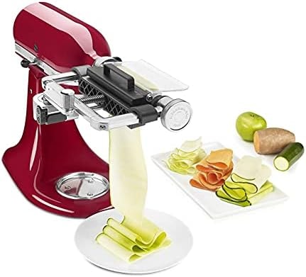 KitchenAid Vegetable Sheet Cutter Attachment with Noodle Blade Red, KSM2SCA