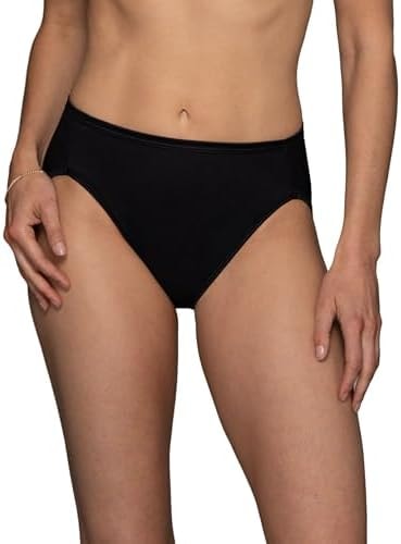 Vanity Fair Women's Illumination Hi Cut Panty 13108, Midnight Black, Small/5