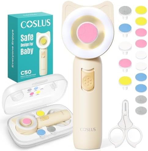 COSLUS C50 Baby Electric Nail File Trimmer, Gentle & Safe